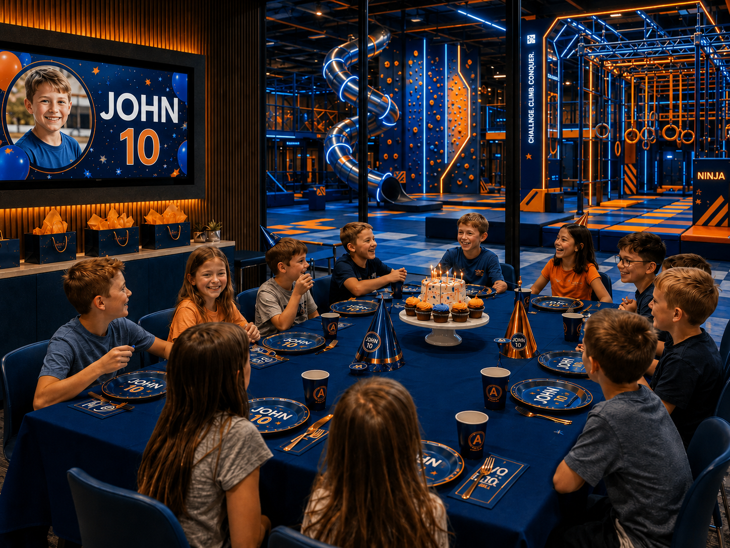 Zamania birthday party celebration with kids